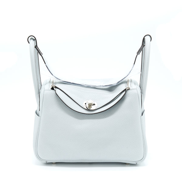 Hermes Lindy 26 Clemence Blue Pale SHW Stamp U