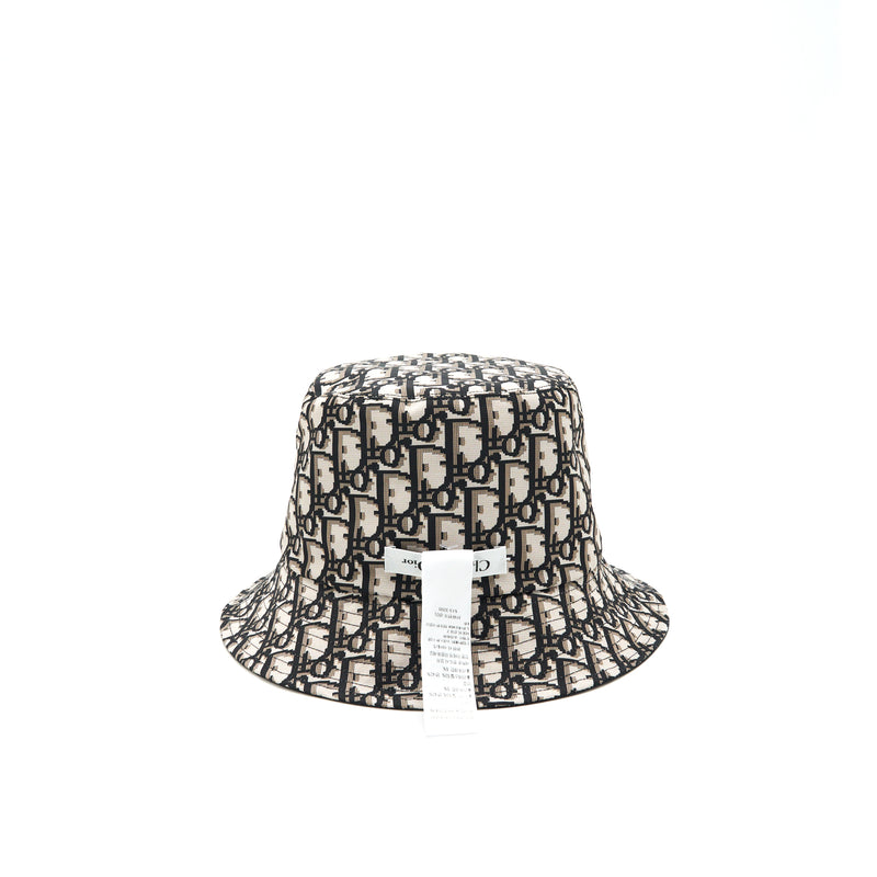 Dior size 58 Bucket Hat Black Oblique