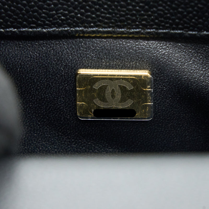 Chanel 23P Coco Love Flap Bag Caviar Black GHW (Microchip)