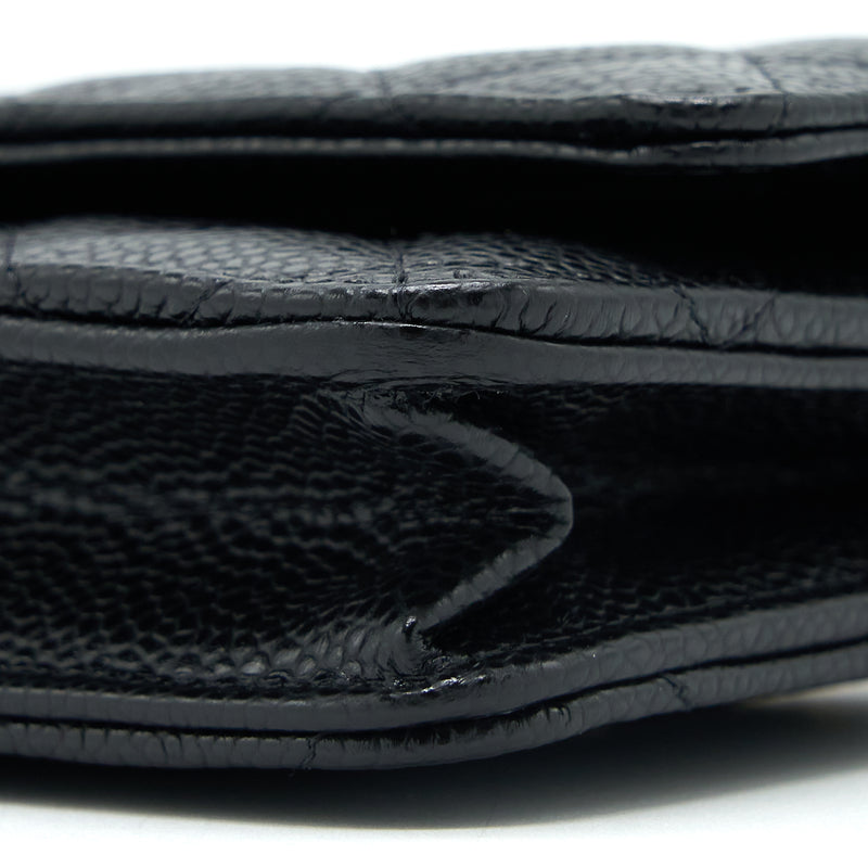 Chanel Classic Wallet On Chain Caviar Black GHW( Microchip)