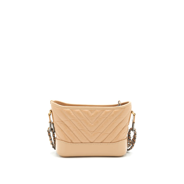 Chanel Gabrielle Hobo Small in Chevron Beige