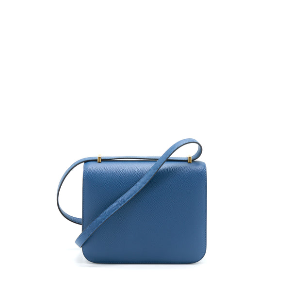 Hermes Mini Constance Epsom S4 Deep Blue GHW Stamp Y