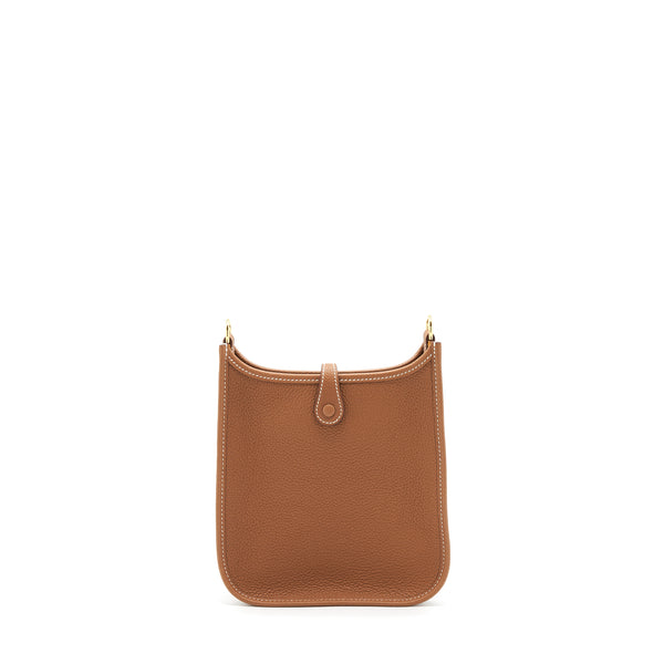 Hermes Mini Evelyne Taurllon Maurice Gold GHW Stamp U