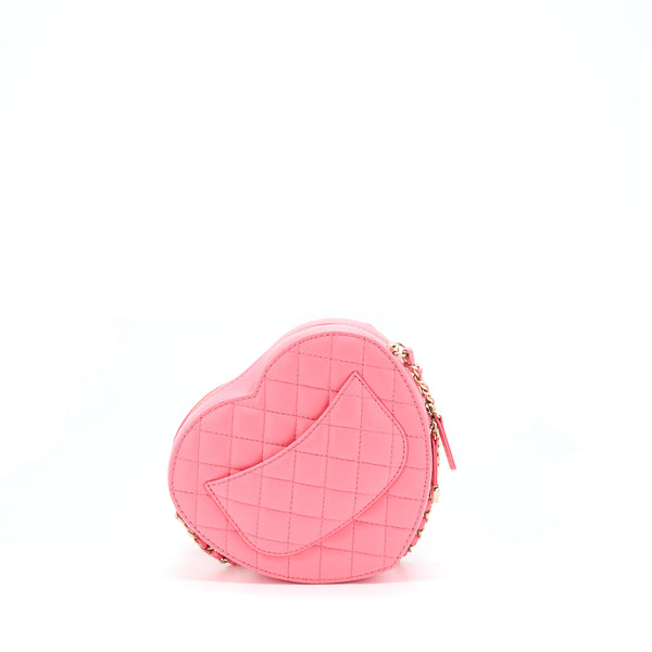 Chanel 22S Heart Bag Lambskin Pink LGHW (Microchip)