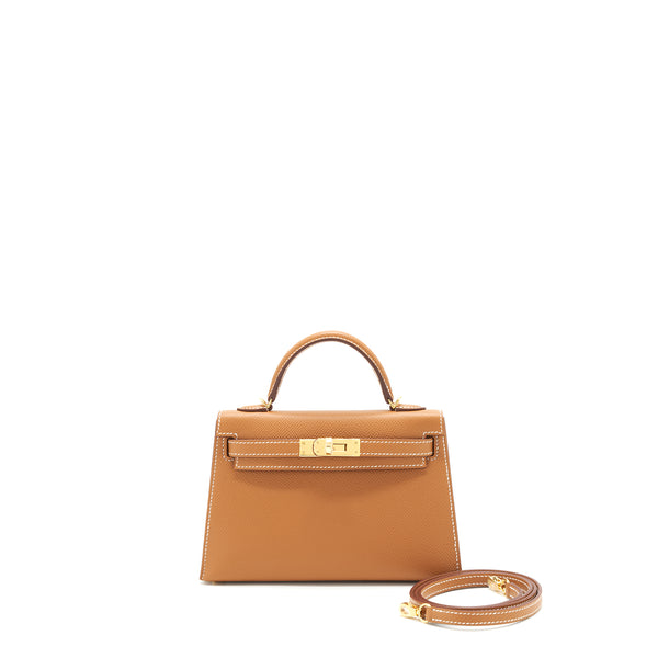 Hermes mini Kelly Ⅱ Epsom Gold GHW stamp Z