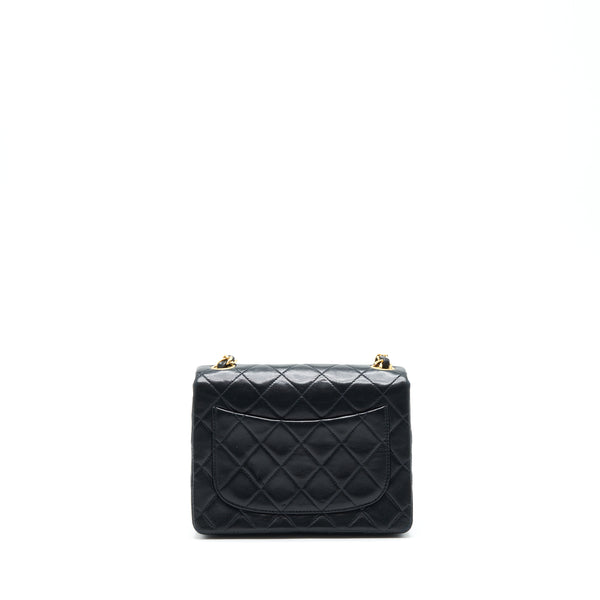 Chanel Vintage Mini Square Flap Bag Lambskin Black GHW