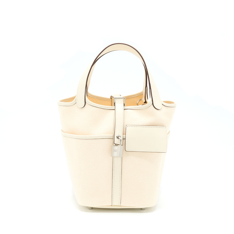 Hermes Picotin Cargo 18 Nata Swift and Toile Canvas