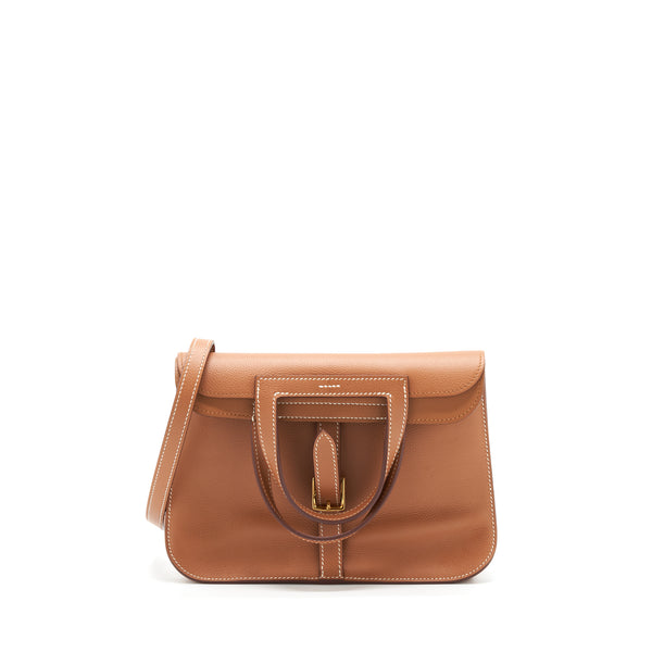 Hermes Halzan 25 Evercolor Gold GHW Stamp Y