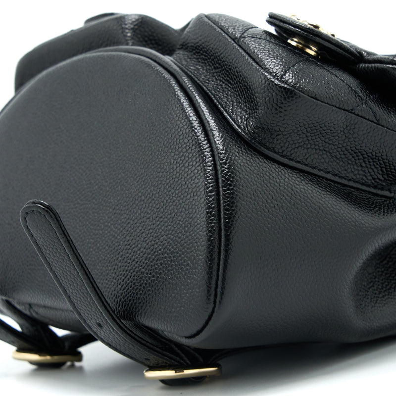 Chanel 23P Mini Triple Pack Backpack Caviar Black LGHW (Microchip)