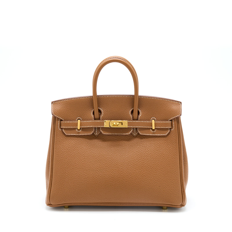 Hermes Birkin 25 Togo Gold GHW Stamp C