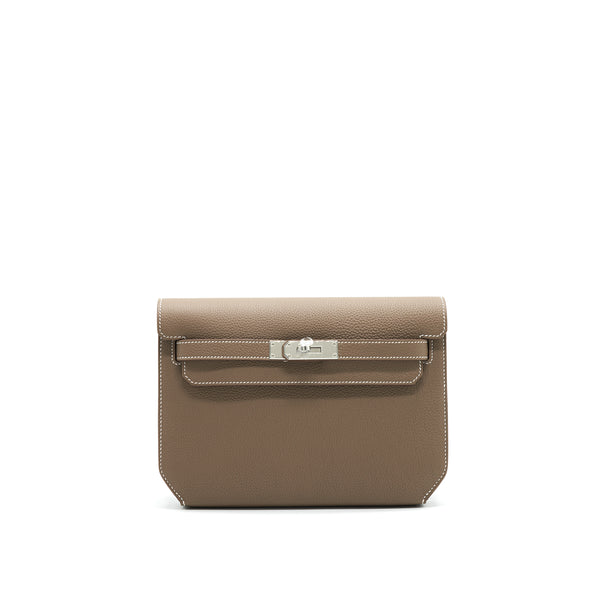 Hermes Pochette Kelly Depeches 25 Togo Etoupe SHW
