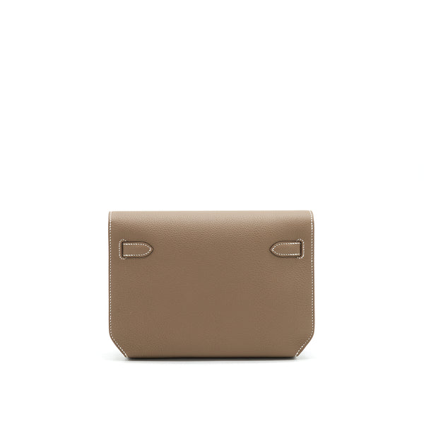 Hermes Pochette Kelly Depeches 25 Togo Etoupe SHW