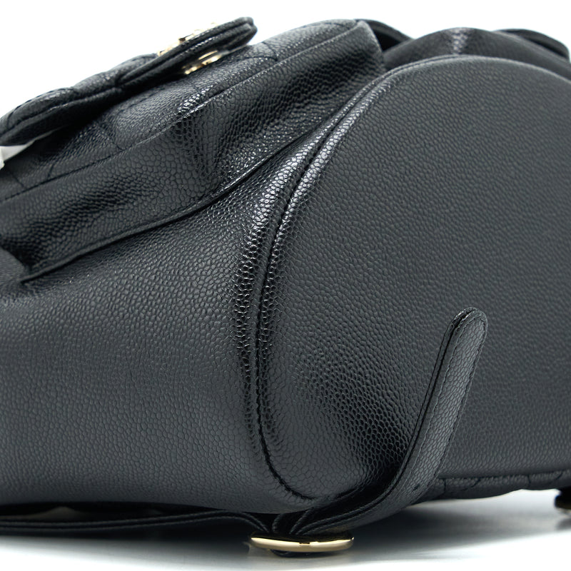 Chanel 23P Triple Pack Backpack Caviar Black LGHW (Microchip)