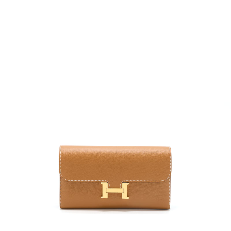 BNIB Hermes Constance Long wallet Gold in GHW D stamp with