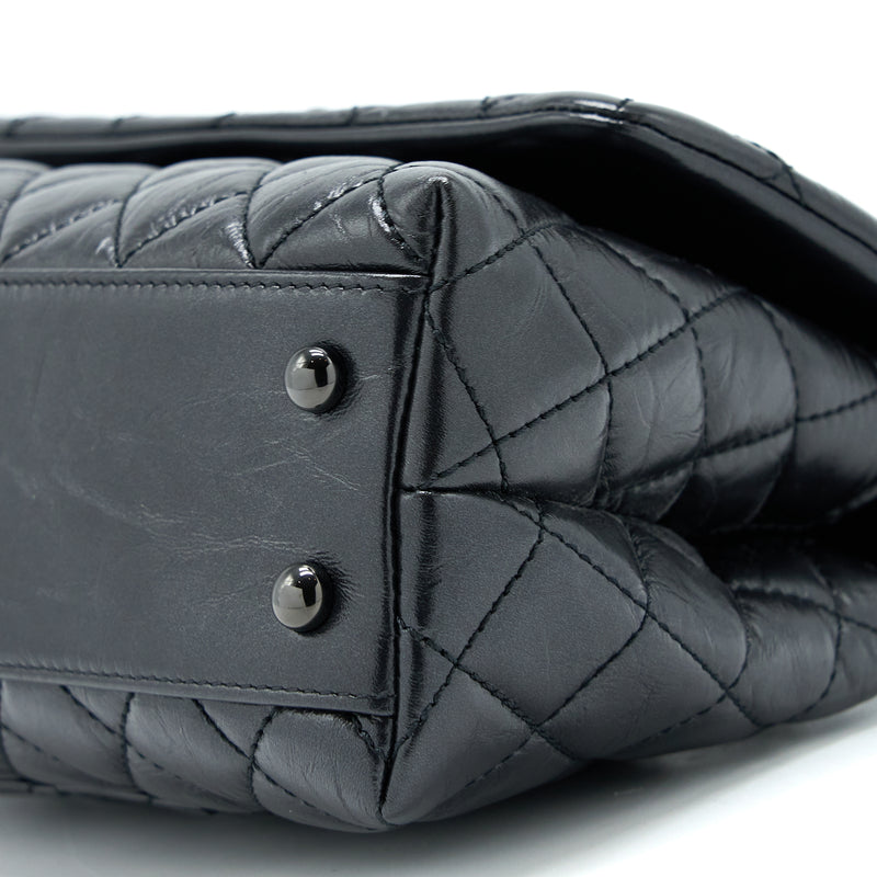 Chanel Small Coco Handle Aged Calfskin So Black With Black Hardware
