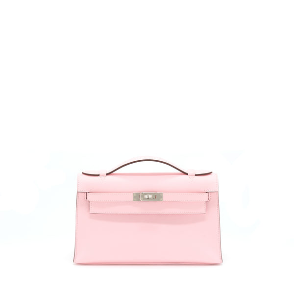 Hermes Kelly Pochette Swift 3Q Rose Sakura SHW Stamp Z