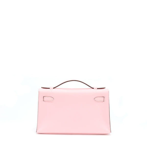 Hermes Kelly Pochette Swift 3Q Rose Sakura SHW Stamp Z