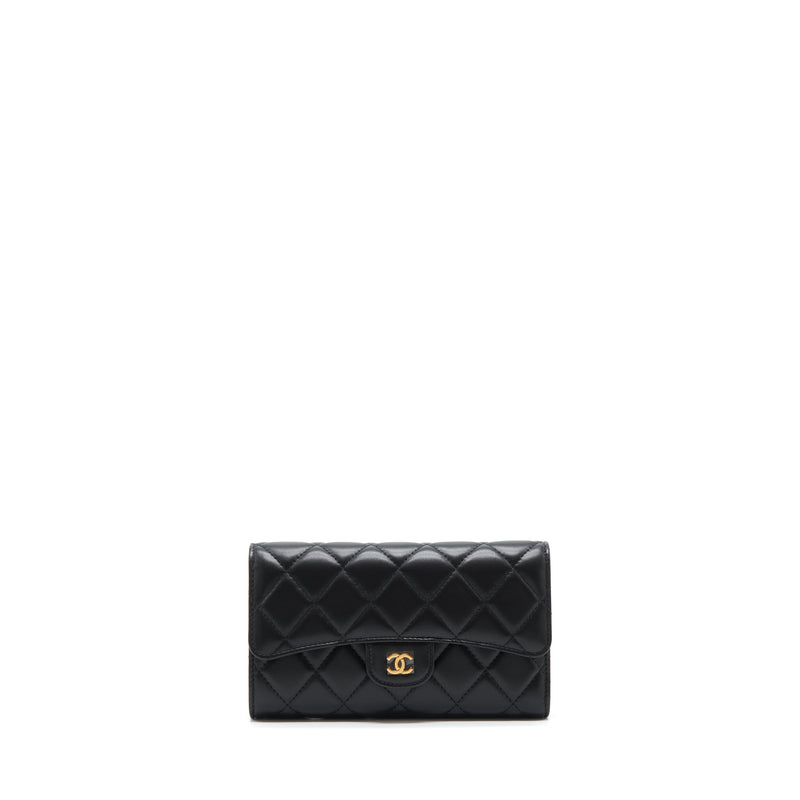 Chanel Classic Long Wallet Lambskin Black GHW