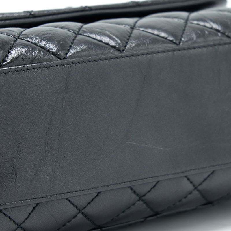 Chanel Small Coco Handle Aged Calfskin So Black With Black Hardware