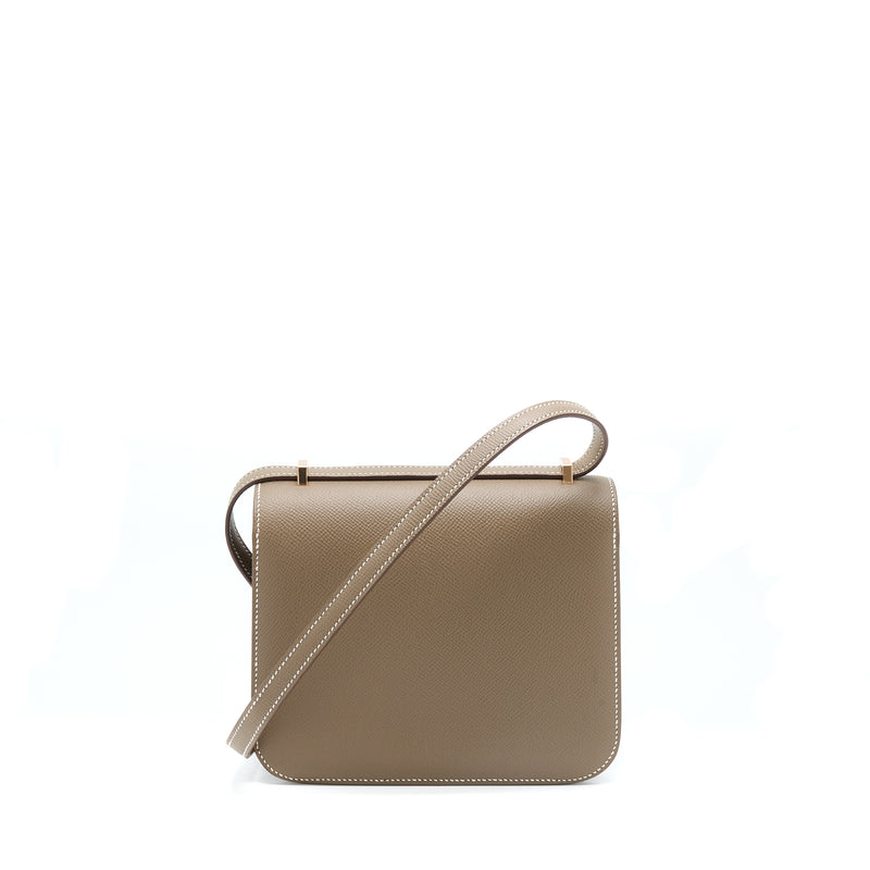 Hermes Mini Constance Epsom Etoupe RGHW Stamp U