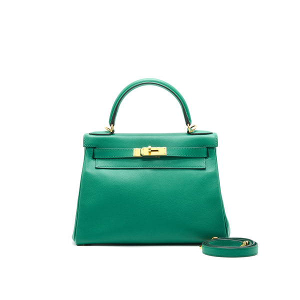 Hermes Kelly 28 Evercolor U4 Vert Vertigo GHW