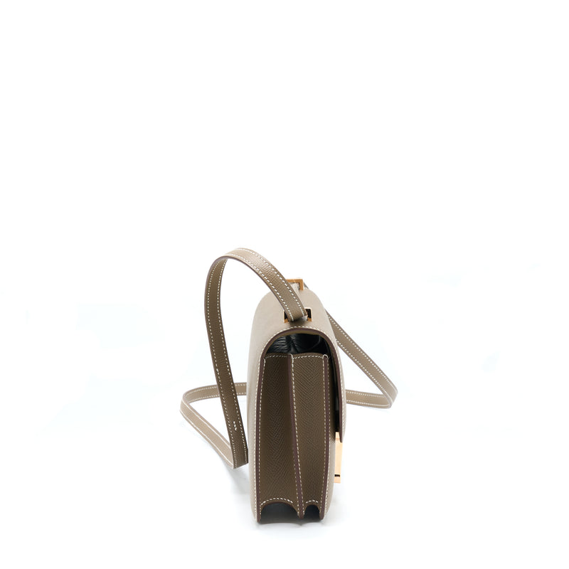Hermes Mini Constance Epsom Etoupe RGHW Stamp U