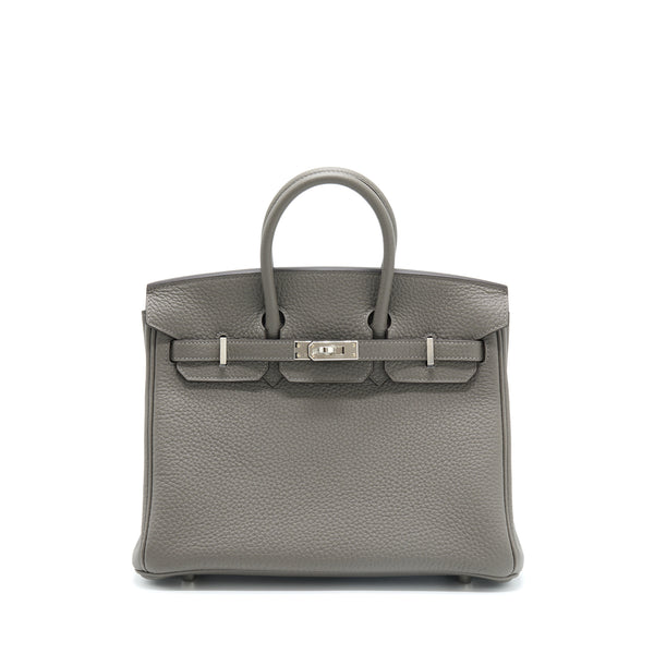 Hermes Birkin 25 Togo Gris Meyer SHW Stamp U