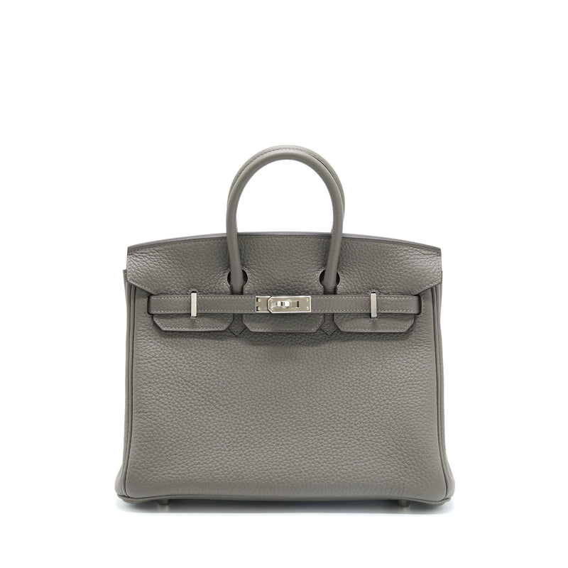 Hermes Birkin 25 Togo Gris Meyer SHW Stamp U