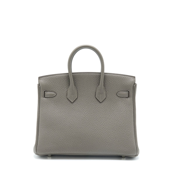 Hermes Birkin 25 Togo Gris Meyer SHW Stamp U