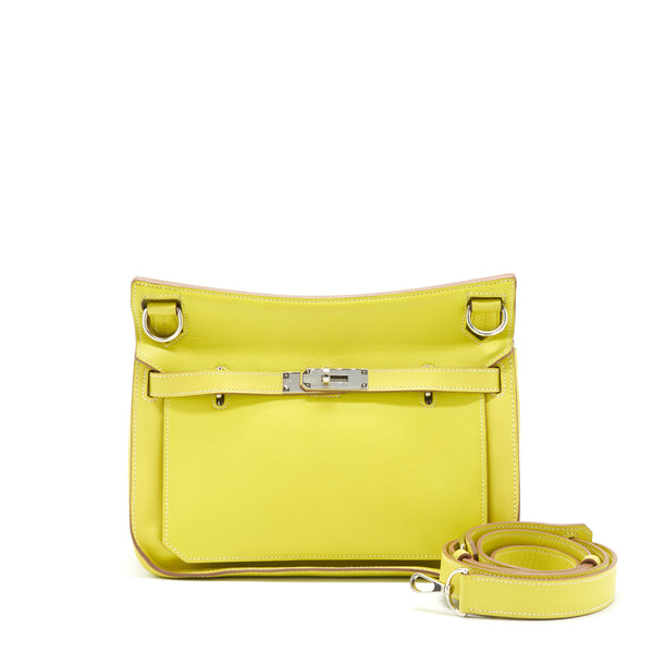 Hermes Jypsiere 28 Evercolor Lime SHW stamp square O