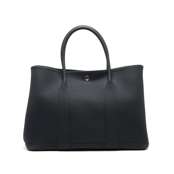 Hermes Garden Party 36 Black SHW Stamp C