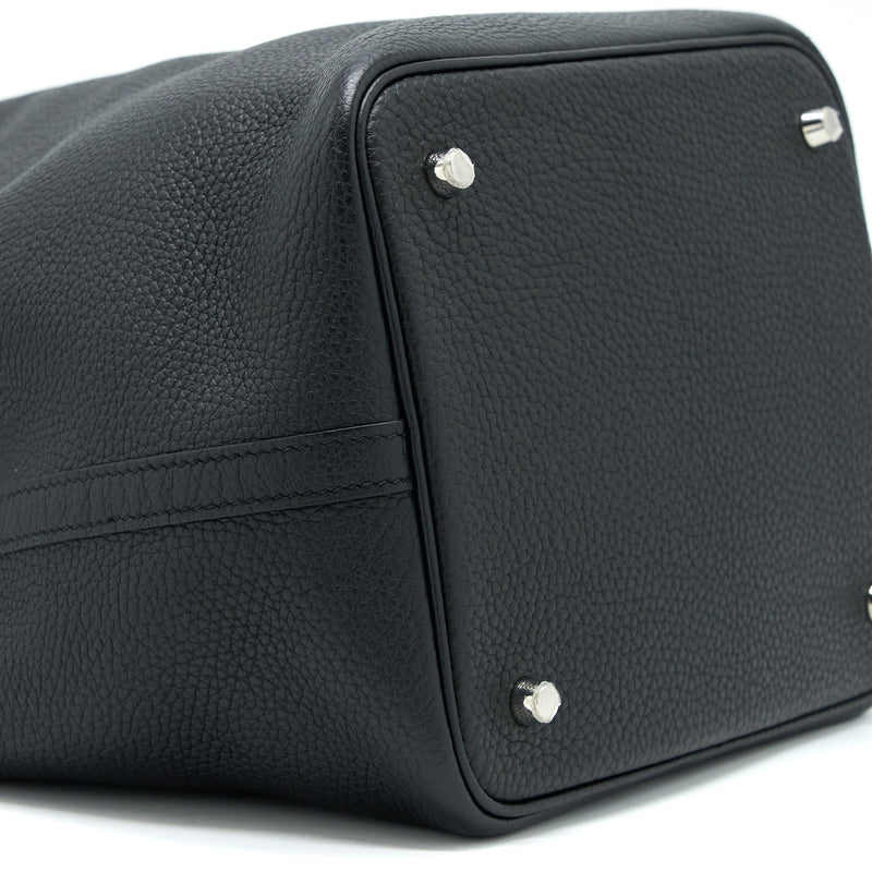 Hermes Picotin 22 Lock Bag Clemence Black SHW Stamp Y