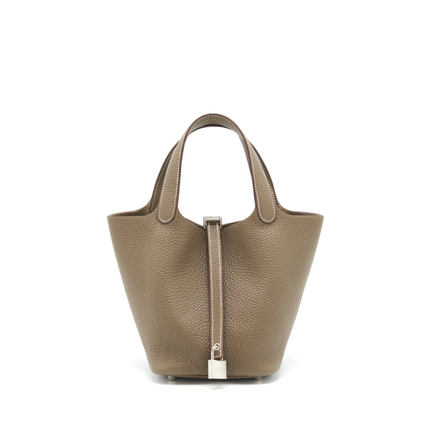 Hermes Picotin 18 Lock Bag Etoupe SHW Stamp U
