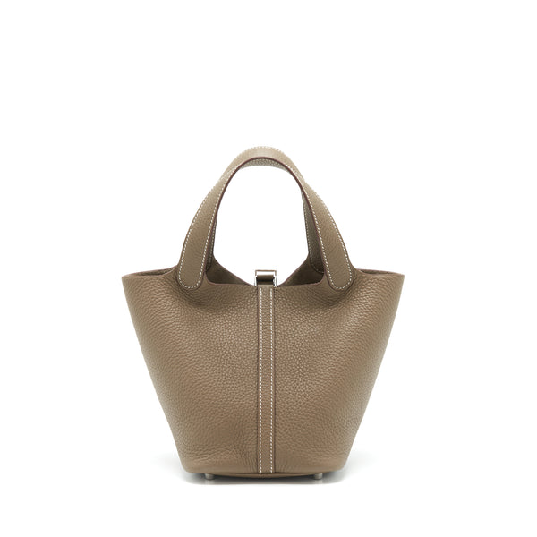 Hermes Picotin 18 Lock Bag Etoupe SHW Stamp U