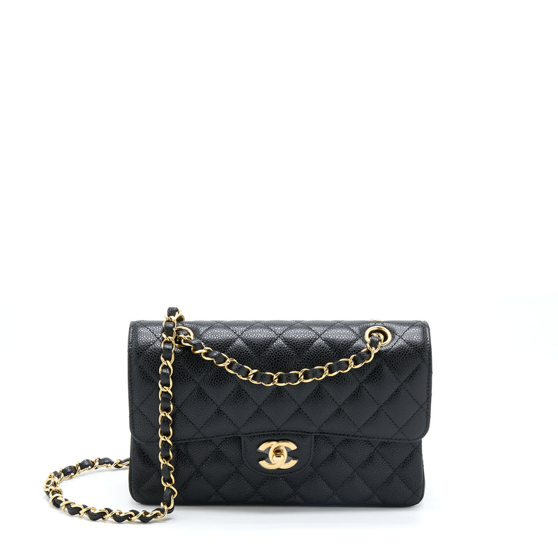 Chanel Small Classic Double Flap Bag Caviar Black GHW (Microchip)