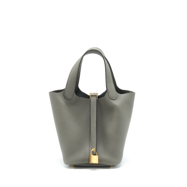 Hermes Picotin 18 Lock Bag Gris Meyer GHW Stamp U