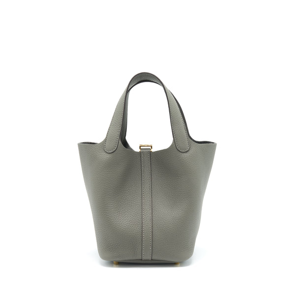 Hermes Picotin 18 Lock Bag Gris Meyer GHW Stamp U