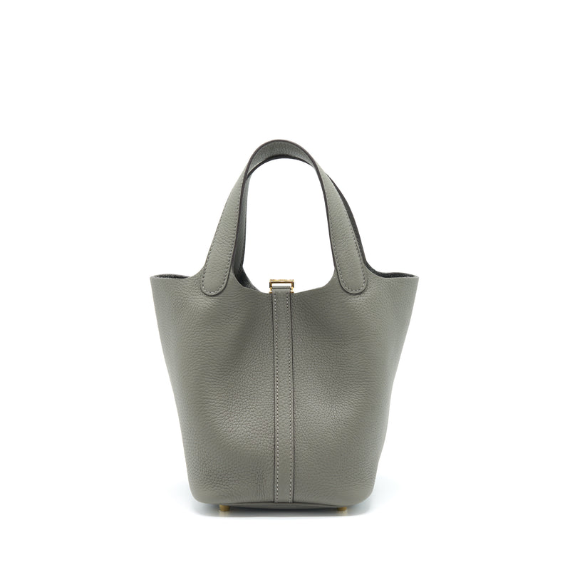 Hermes Picotin 18 Lock Bag Gris Meyer GHW Stamp U