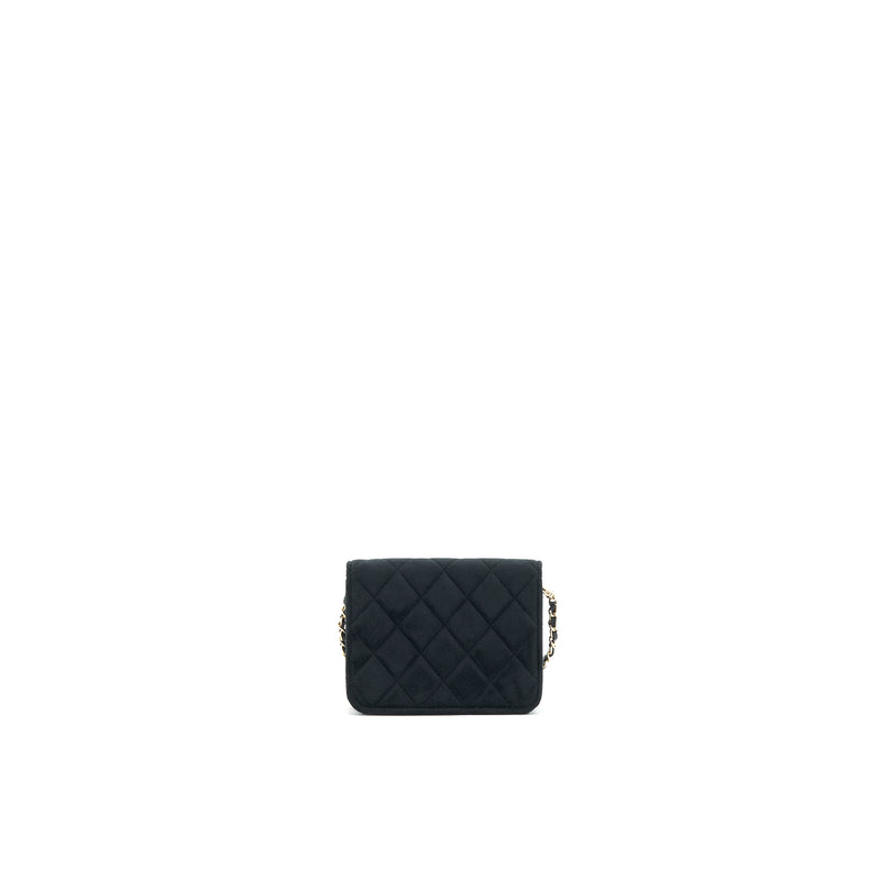 Chanel Velvet Pearl Crush Mini Belt Bag Black with LGHW
