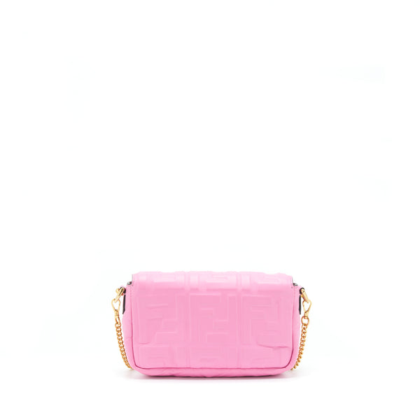 Fendi Mini Baguette Lambskin Pink GHW