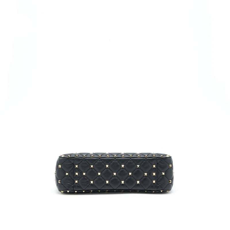 Valentino Garavani Medium Rockstud Spike Shoulder Black Letter Print LGHW