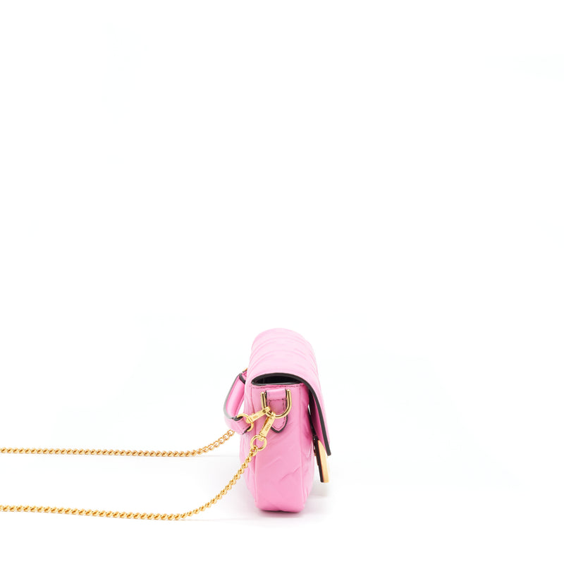 Fendi Mini Baguette Lambskin Pink GHW