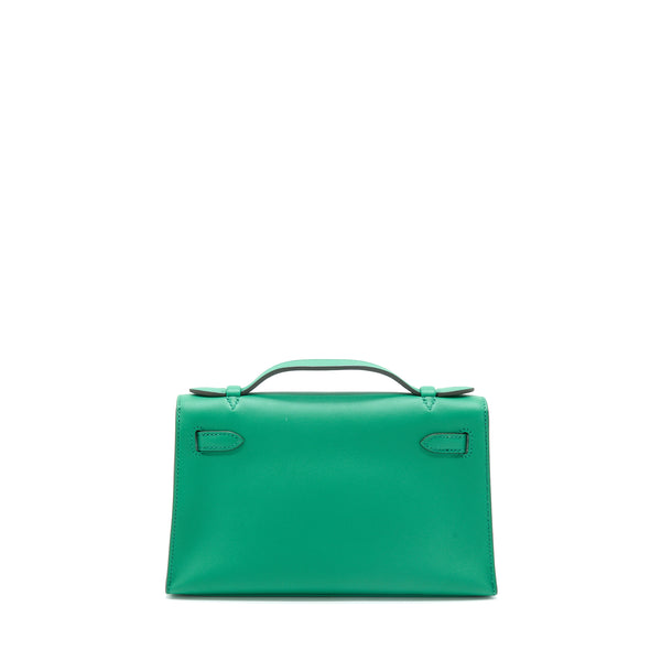 Hermes Kelly Pochette Swift U4 Vert Vertigo GHW Stamp C