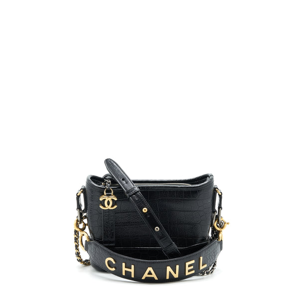 Chanel gabrielle crocodile discount embossed