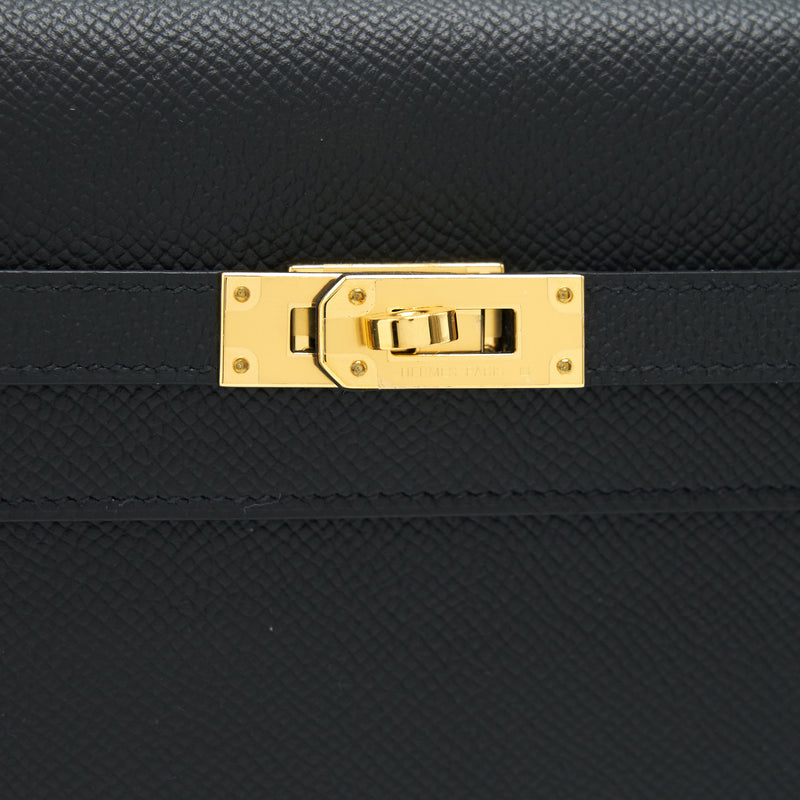 Hermes Kelly To Go Black GHW Stamp Z