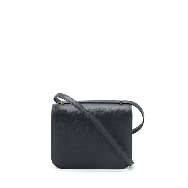 Hermes Mini Constance Epsom Black RGHW Stamp U