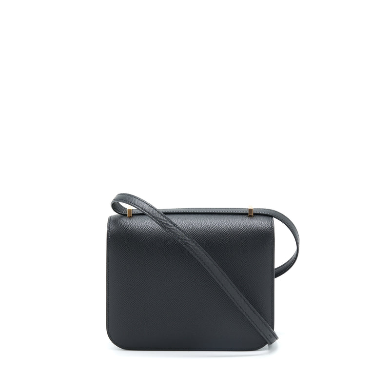 Hermes Mini Constance Epsom Black RGHW Stamp U