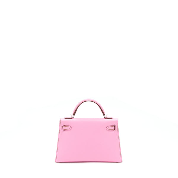 Hermes Mini Kelly II Epsom 5P Bubble Gum Pink SHW Stamp Z