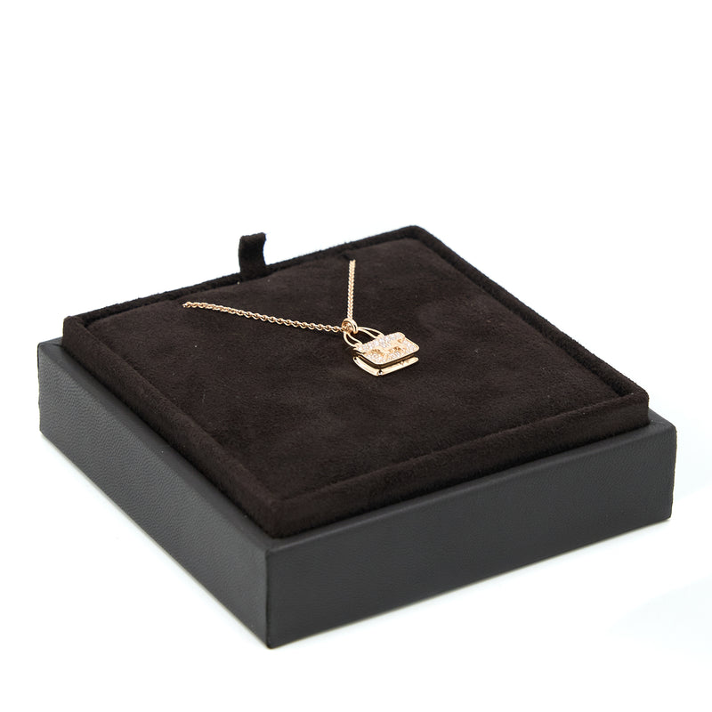 Hermes Amulette Constance Pendant Rose Gold With Diamonds