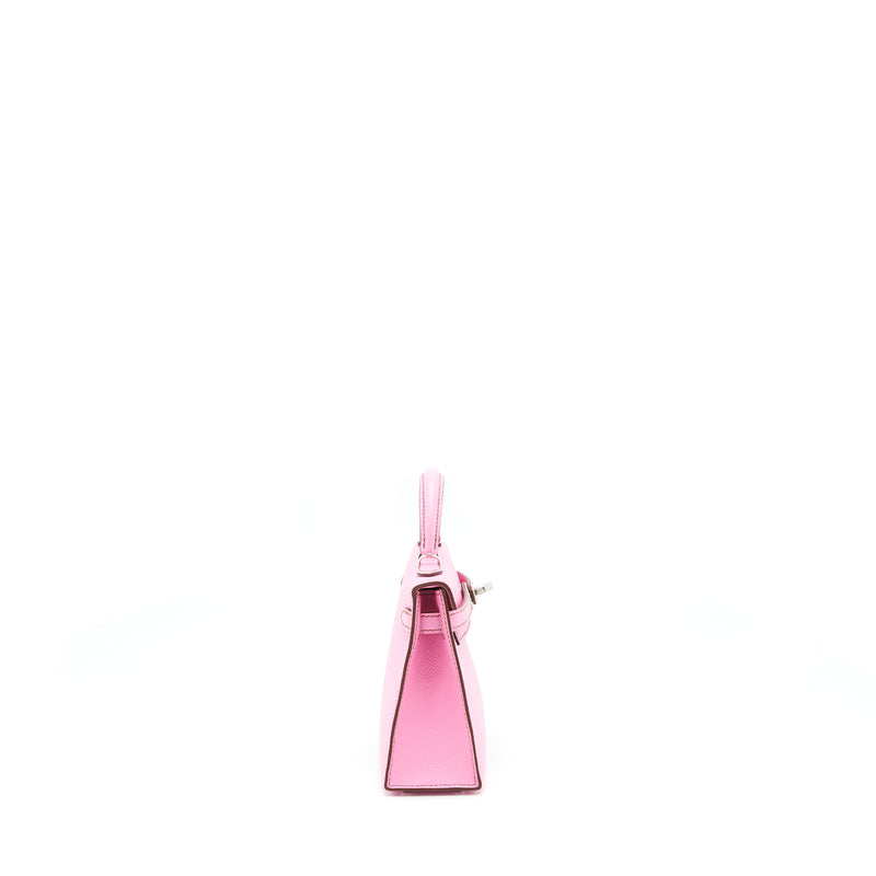 Hermes Mini Kelly II Epsom 5P Bubble Gum Pink SHW Stamp Z